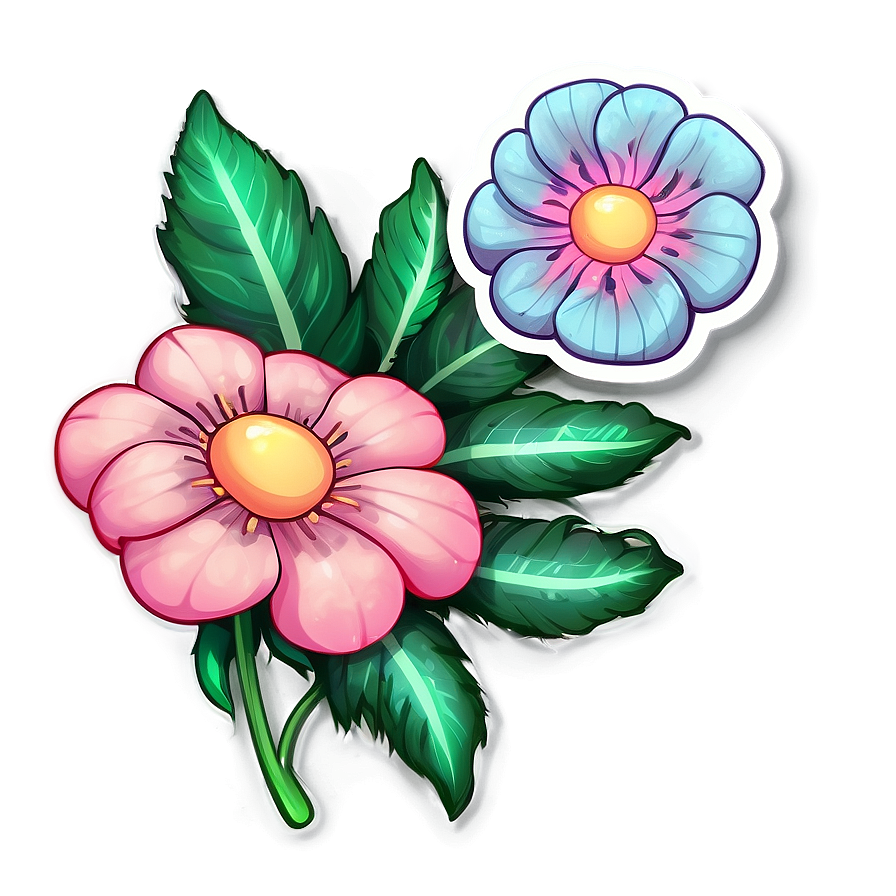 Aesthetic Flowers Sticker Png 06282024