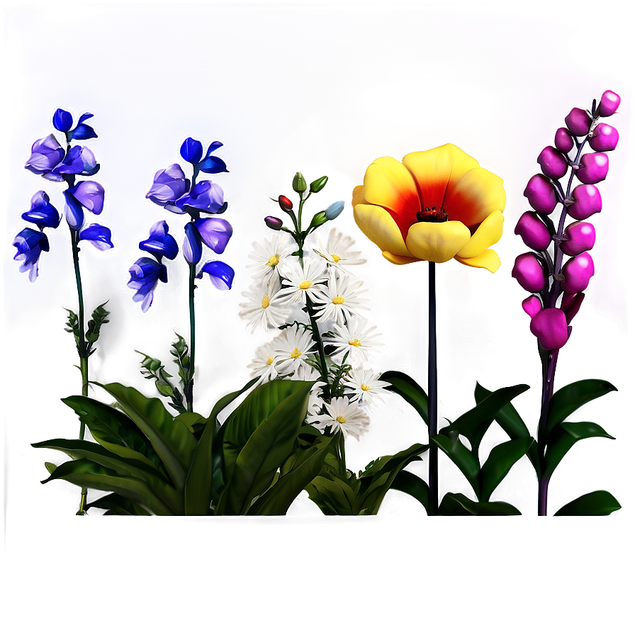 Aesthetic Garden Flowers Png Upp32