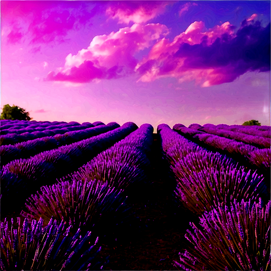 Aesthetic Lavender Field Png Pyi61