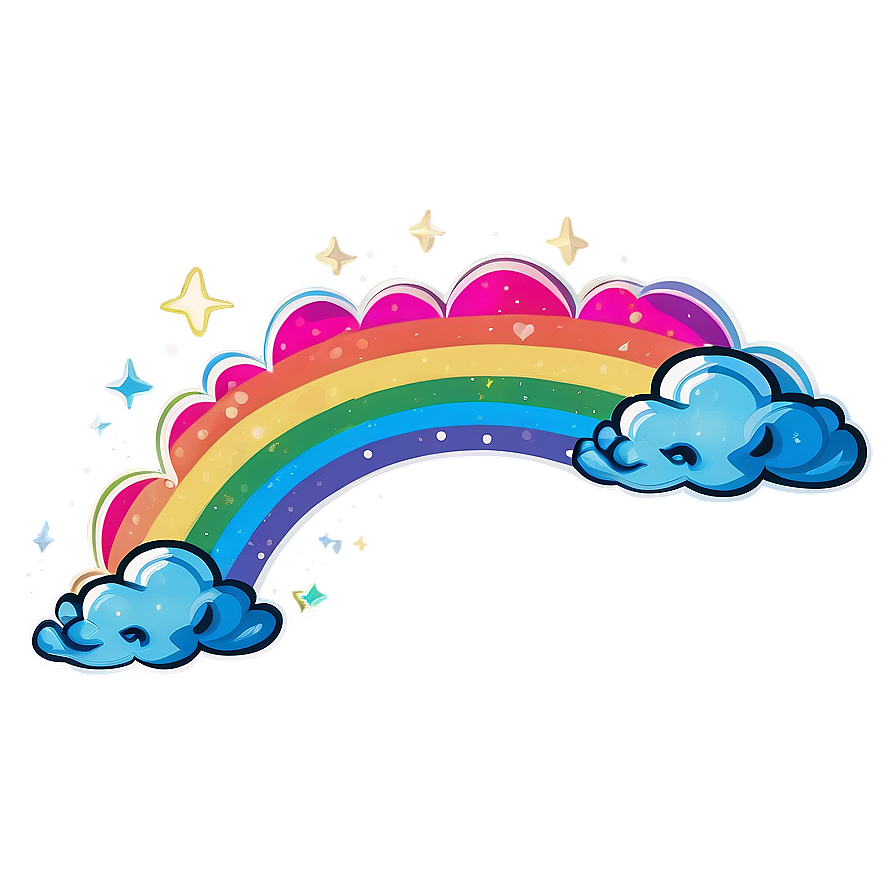 Aesthetic Rainbow Cloud Magic Png 06252024