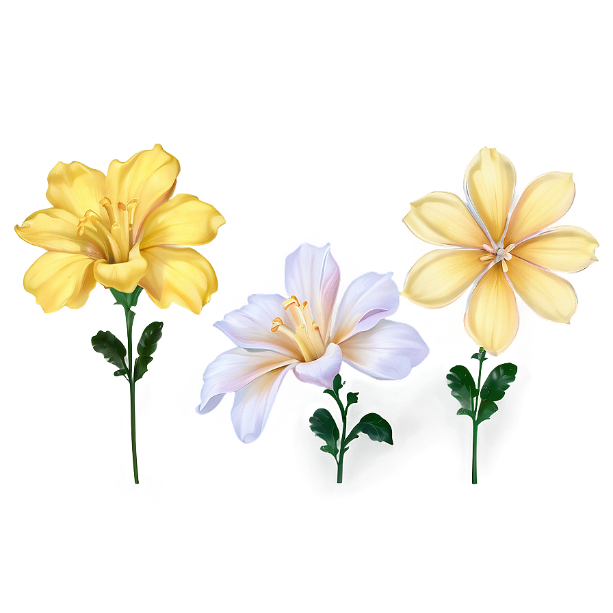 Aesthetic Yellow Flowers Png 06122024