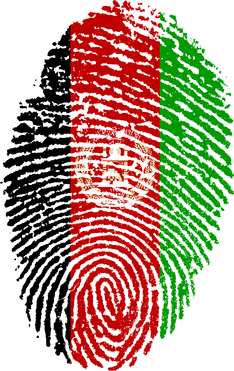 Afghanistan Flag Fingerprint