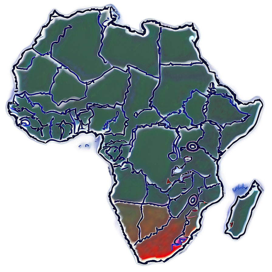 Africa Map Outline With Countries Png 92