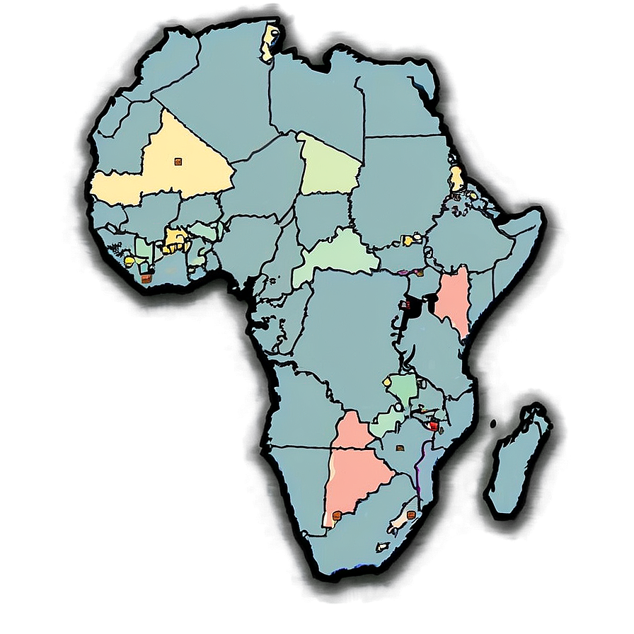 Africa Map With Cities Png 06272024