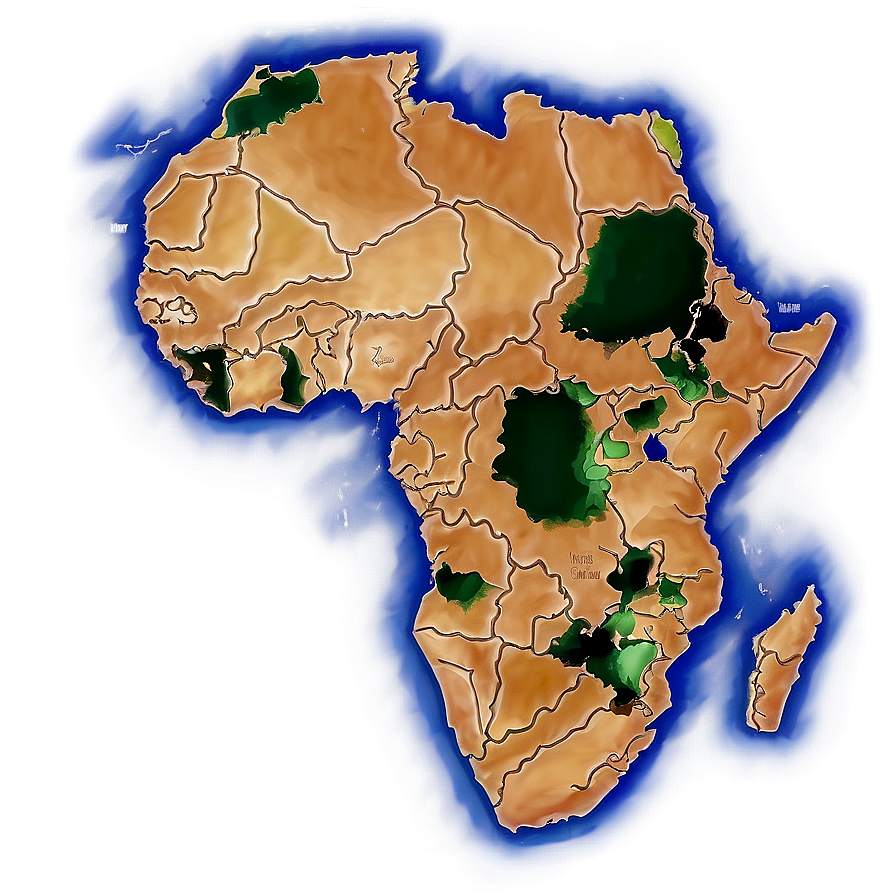 Africa Map With Oceans Png Svh64