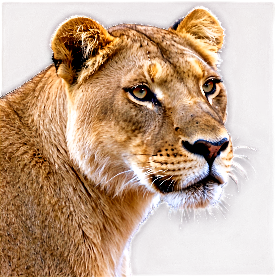 African Lioness Safari Png Ehd