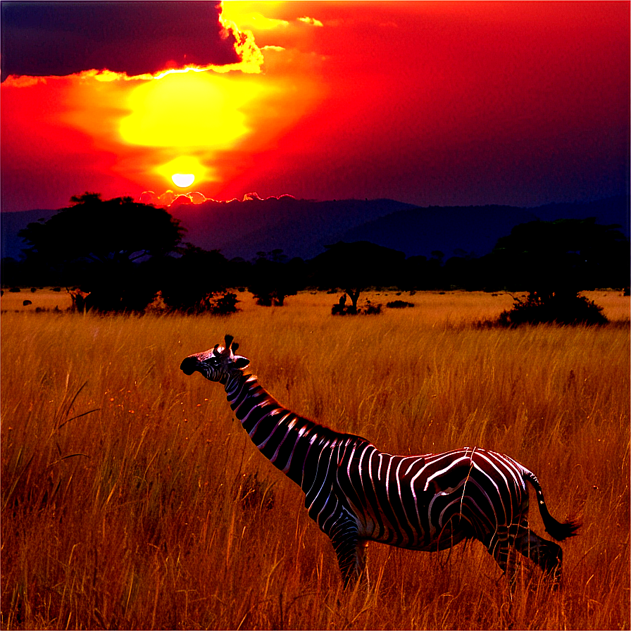 African Safari Sunset Png Ykb19