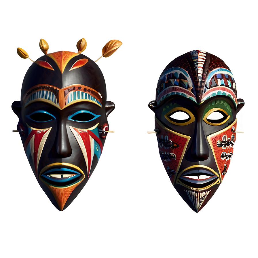 African Tribal Mask Png Mnv