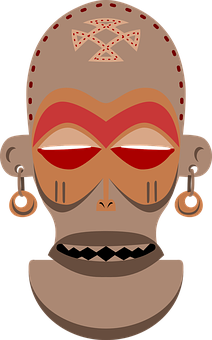 African_ Tribal_ Mask_ Vector_ Illustration