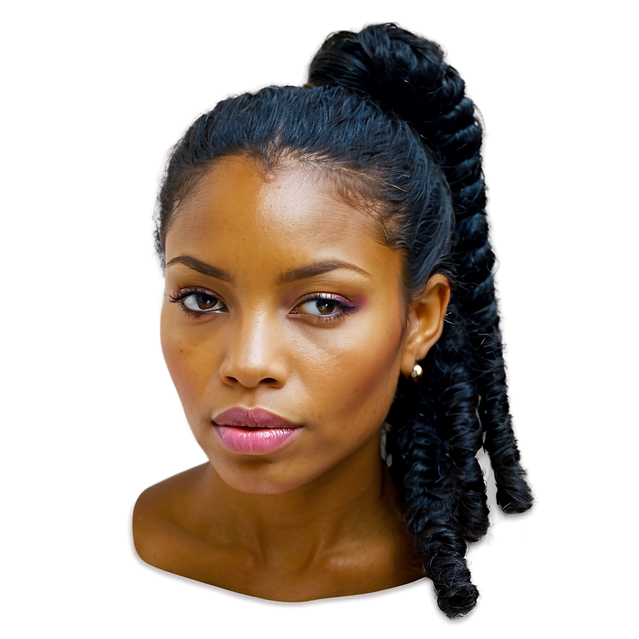 Afro Ponytail Style Png 58