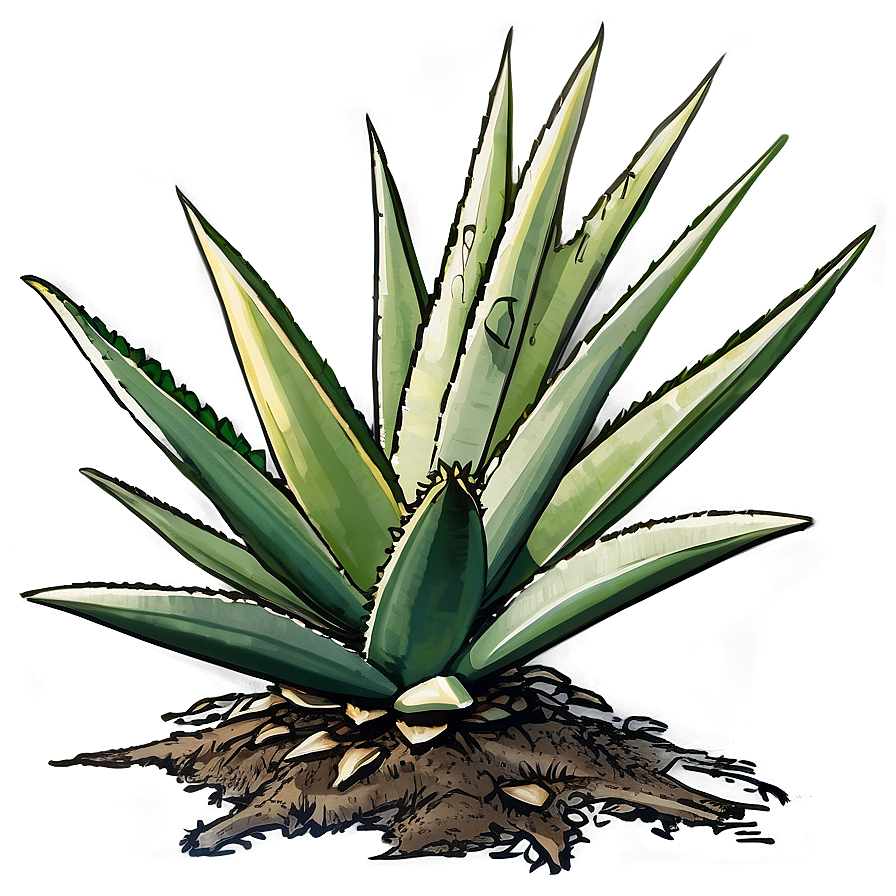 Agave Plant With Roots Png 24