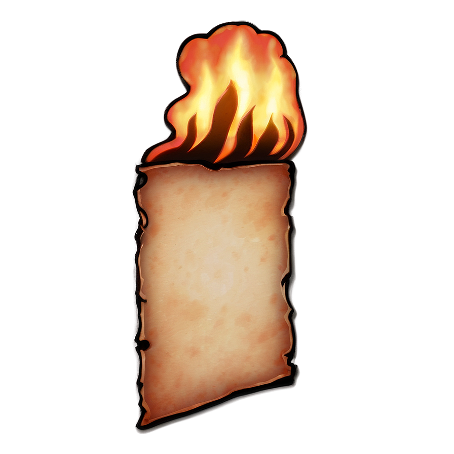 Aged Burned Paper Png 53