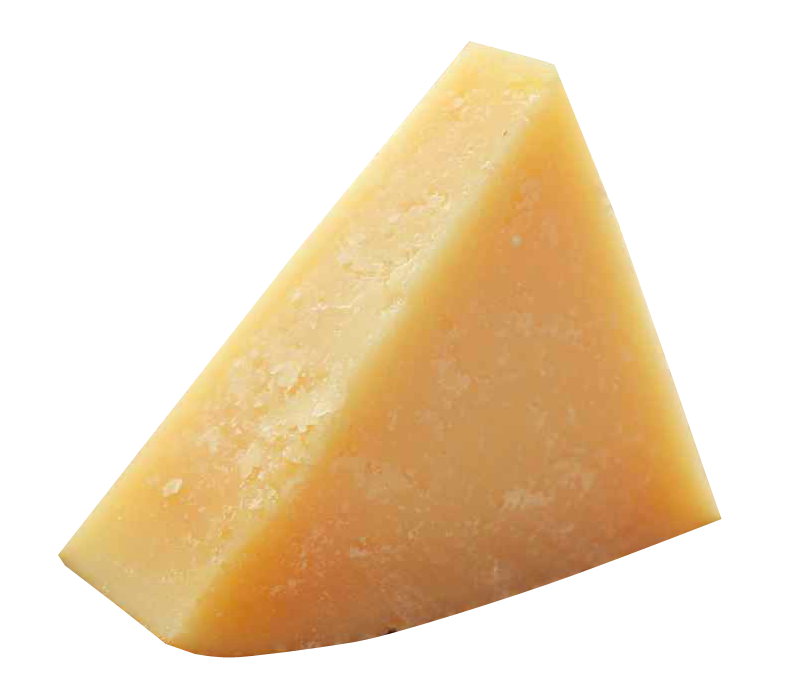 Aged Cheese Wedge Isolated