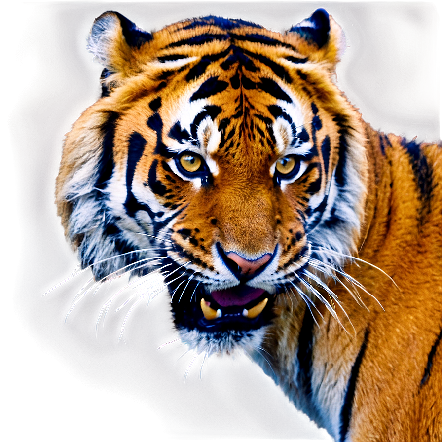 Aggressive Tiger Stare Png 06252024