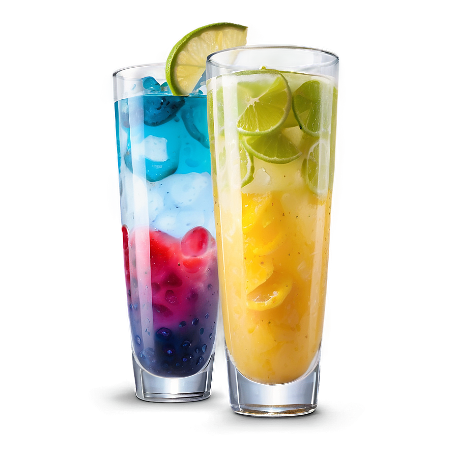 Aguas Frescas In Tall Glasses Png 96