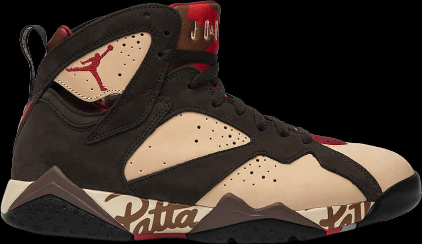 Air Jordan7 Retro Patta Shoe Side View