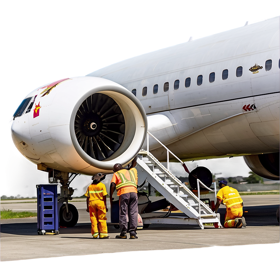 Aircraft Maintenance At Airport Png Mpx