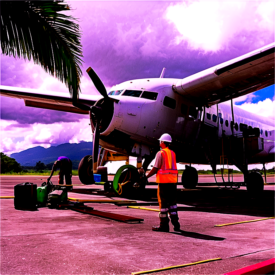 Aircraft Maintenance At Airport Png Weg97