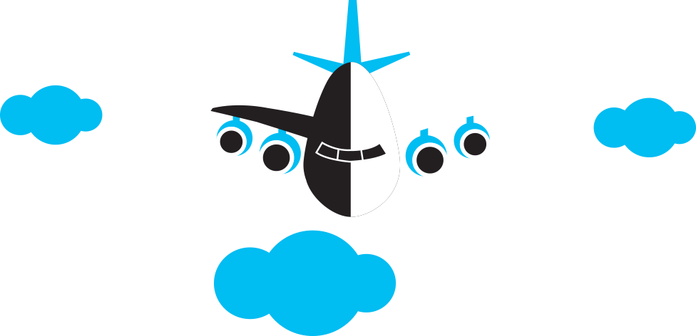 Airplane Graphic Vector Illustration