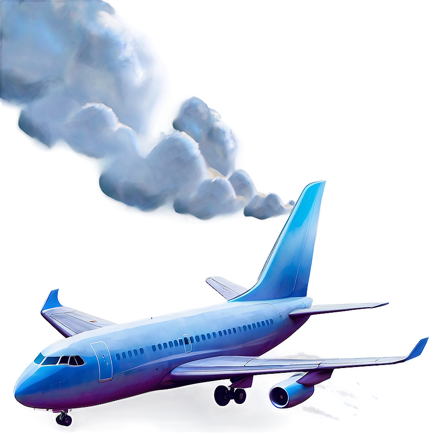 Airplane In Clouds Png 05032024