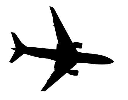 Airplane Silhouette Cloud Background