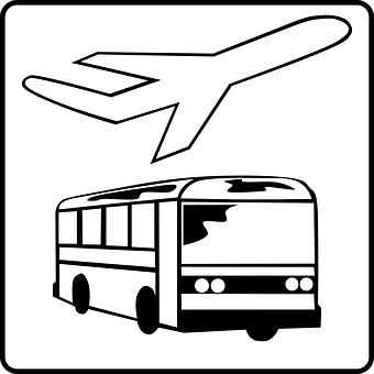 Airplaneand Bus Icon