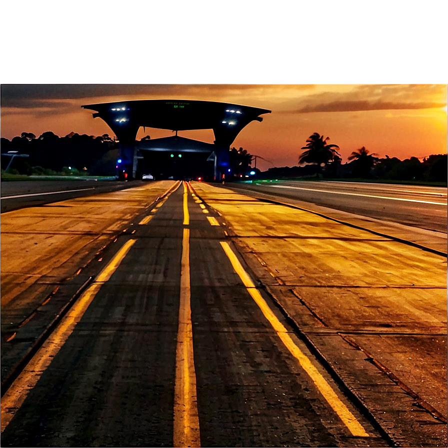 Airport Runway Sunset Png Ttx