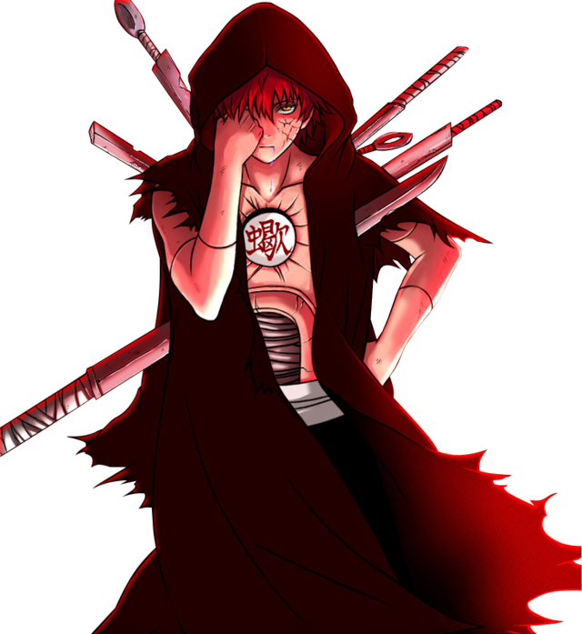 Akatsuki Member With Red Cloud Robeand Scythes