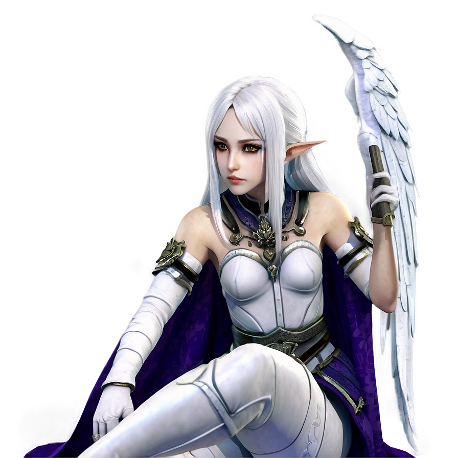 Albedo Sitting Pose Png Bsx