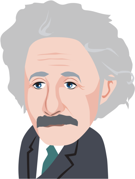 Albert Einstein Cartoon Portrait