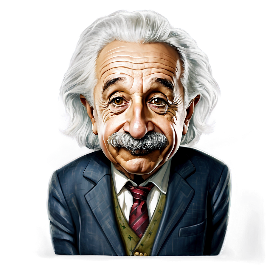 Albert Einstein Funny Caricature Png 06122024