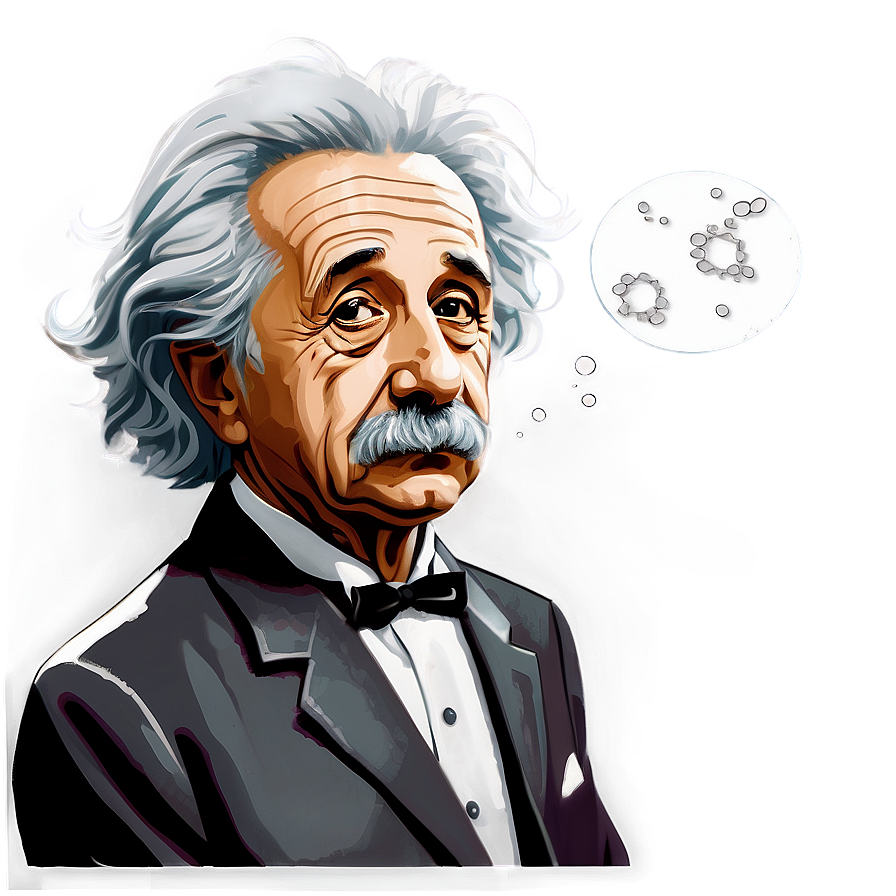 Albert Einstein In Thought Bubble Png Nbl16