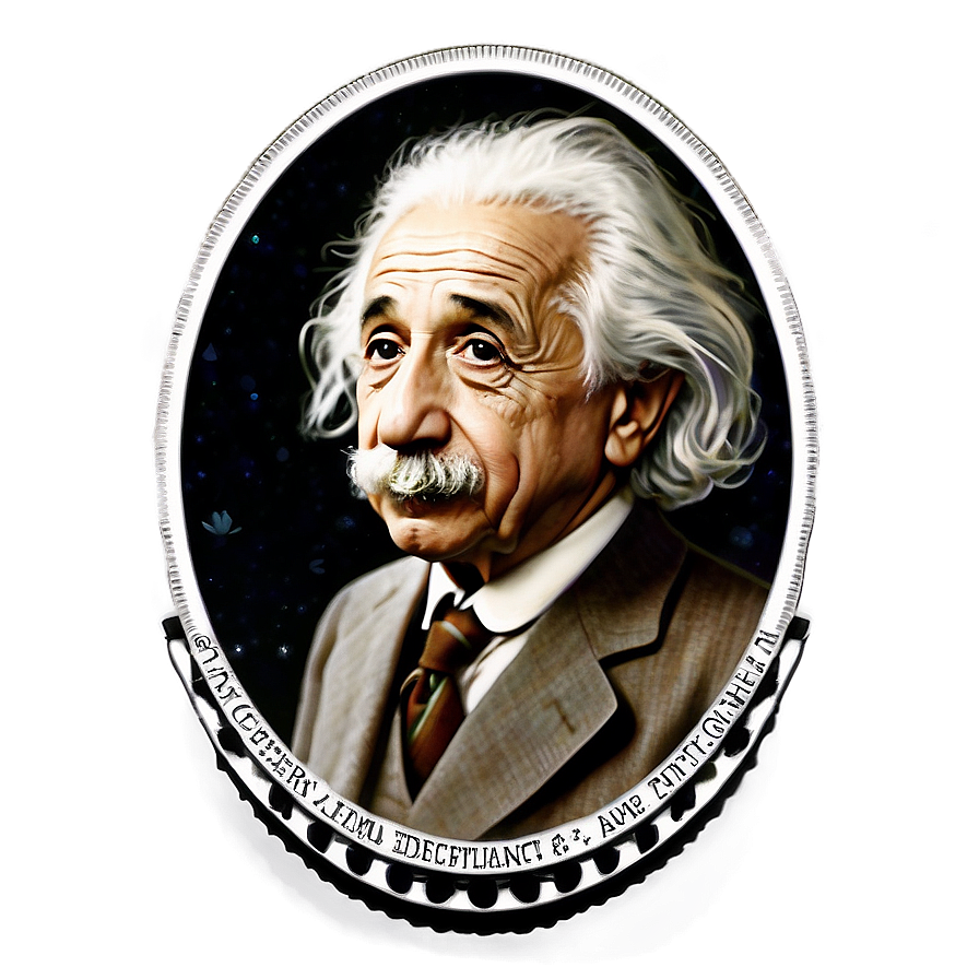 Albert Einstein Vintage Stamp Png 22