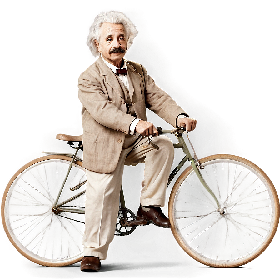 Albert Einstein With Bicycle Png 56