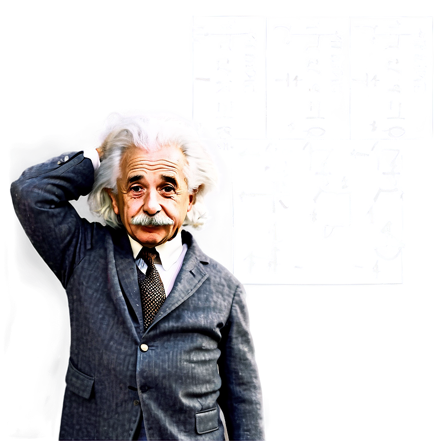 Albert Einstein With E=mc² Equation Png Cqc53