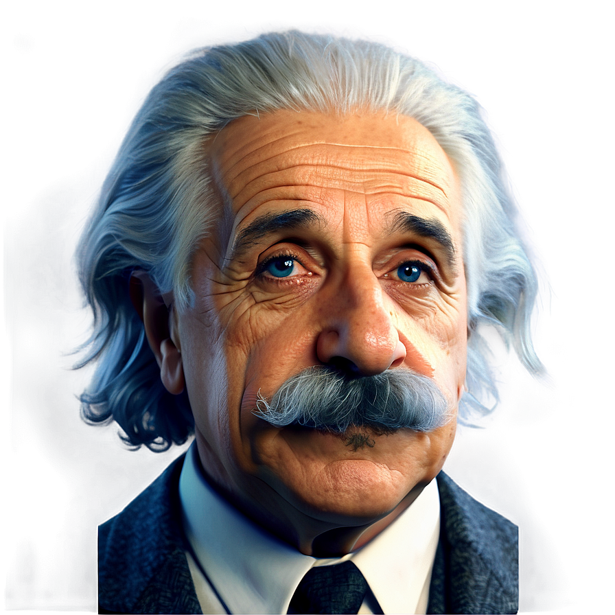 Albert Einstein With Mustache Png 06122024