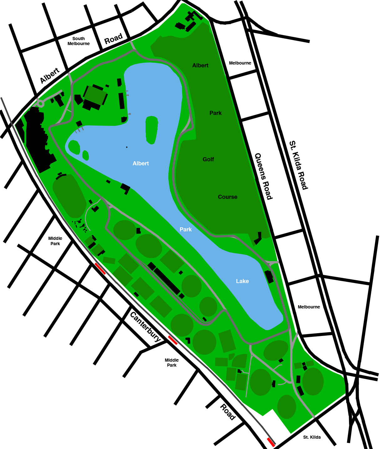 Albert Park Lake Map