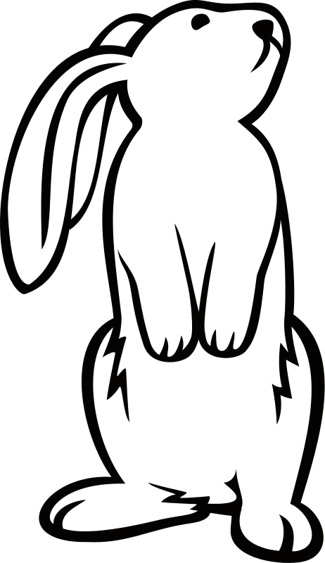 Alert Rabbit Silhouette Graphic