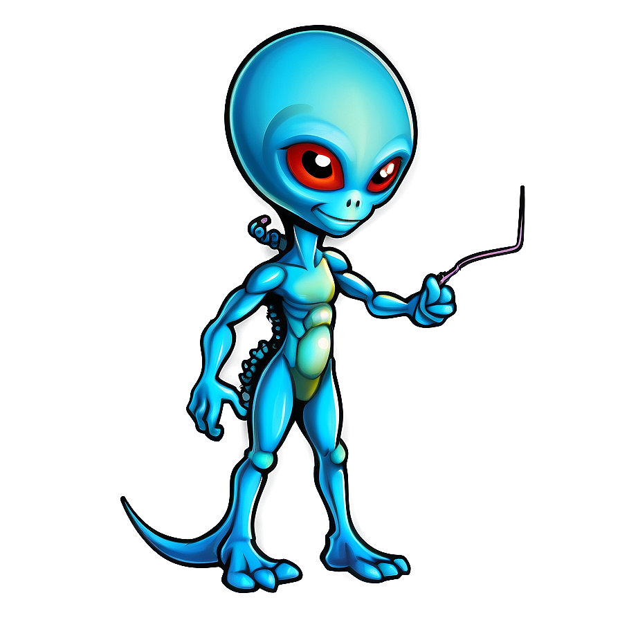 Alien Cartoon With Antenna Png Bvd77