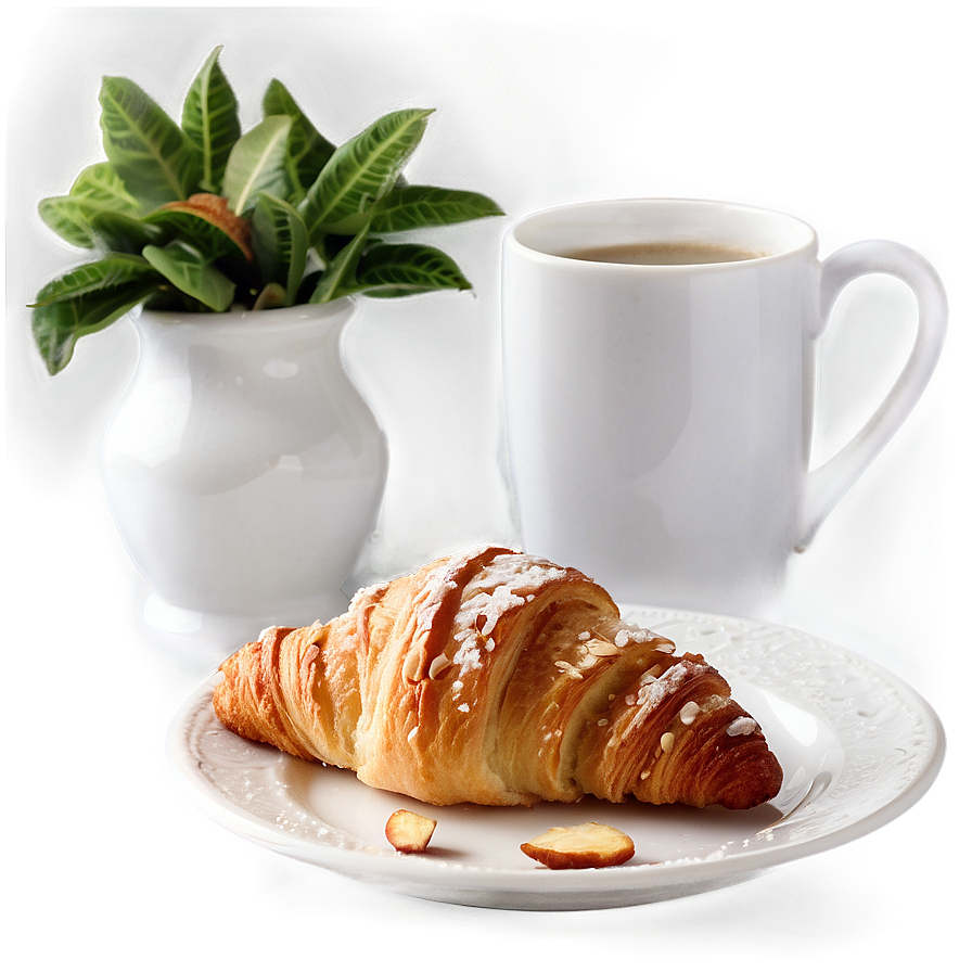 Almond Croissant Breakfast Png Pgw71