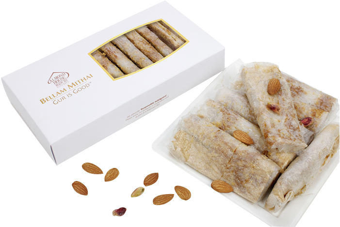 Almond Stuffed Dry Fruit Sweet Rolls Packaging