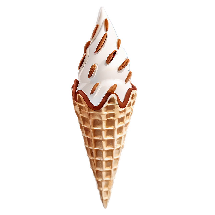 Almond Waffle Cone Png 06282024