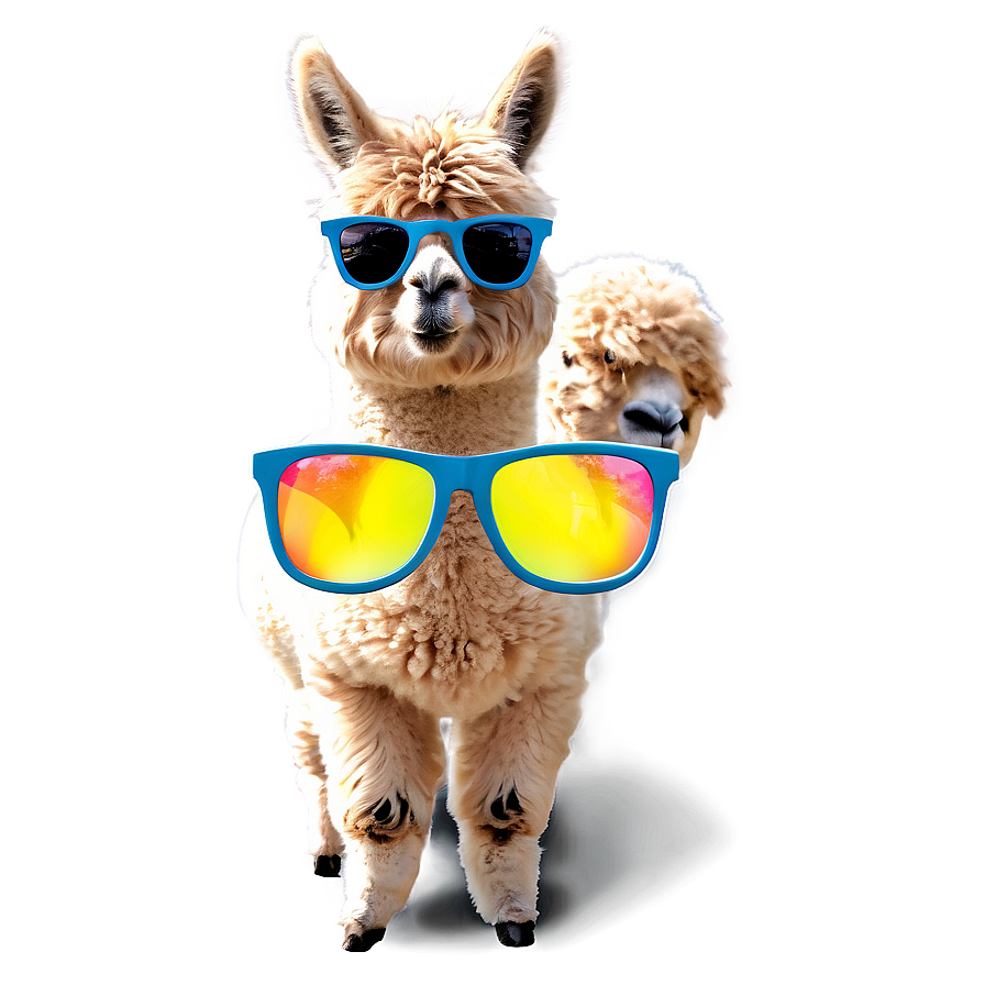 Alpaca With Sunglasses Png Rri79