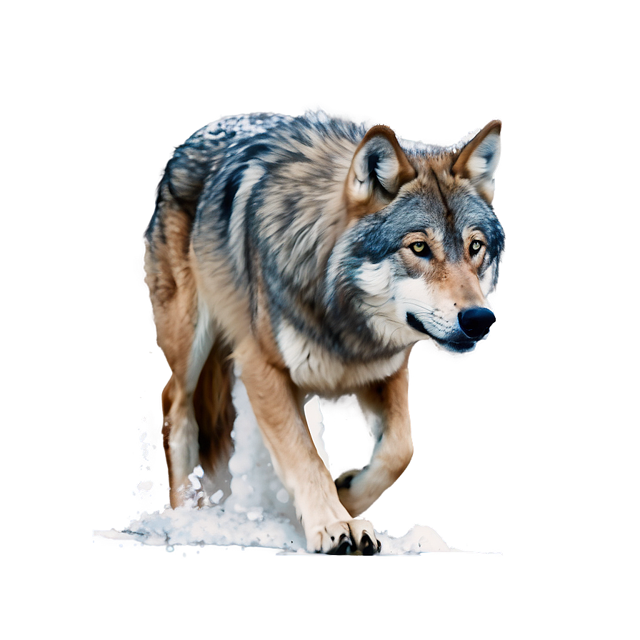 Alpha Wolf In Snow Png 06292024