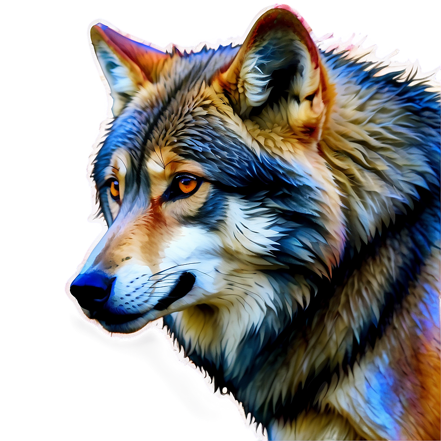 Alpha Wolf Watercolor Effect Png Qba