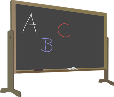 Alphabet A B C Chalkboard