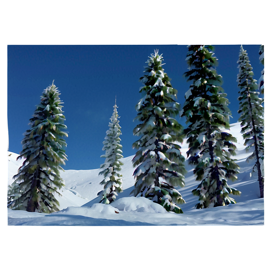 Alpine Snow Trees Png Coi19