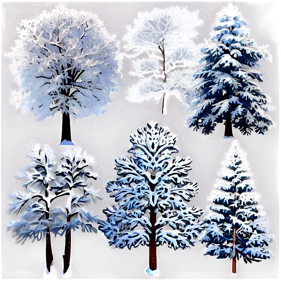 Alpine Snow Trees Png Fjx