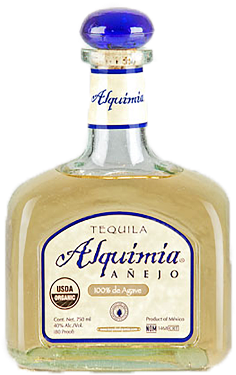 Alquimia Anejo Tequila Bottle