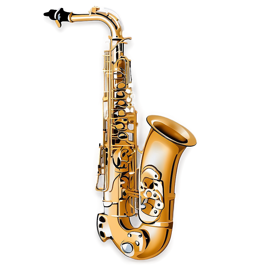 Alto Saxophone With Stand Png Msc